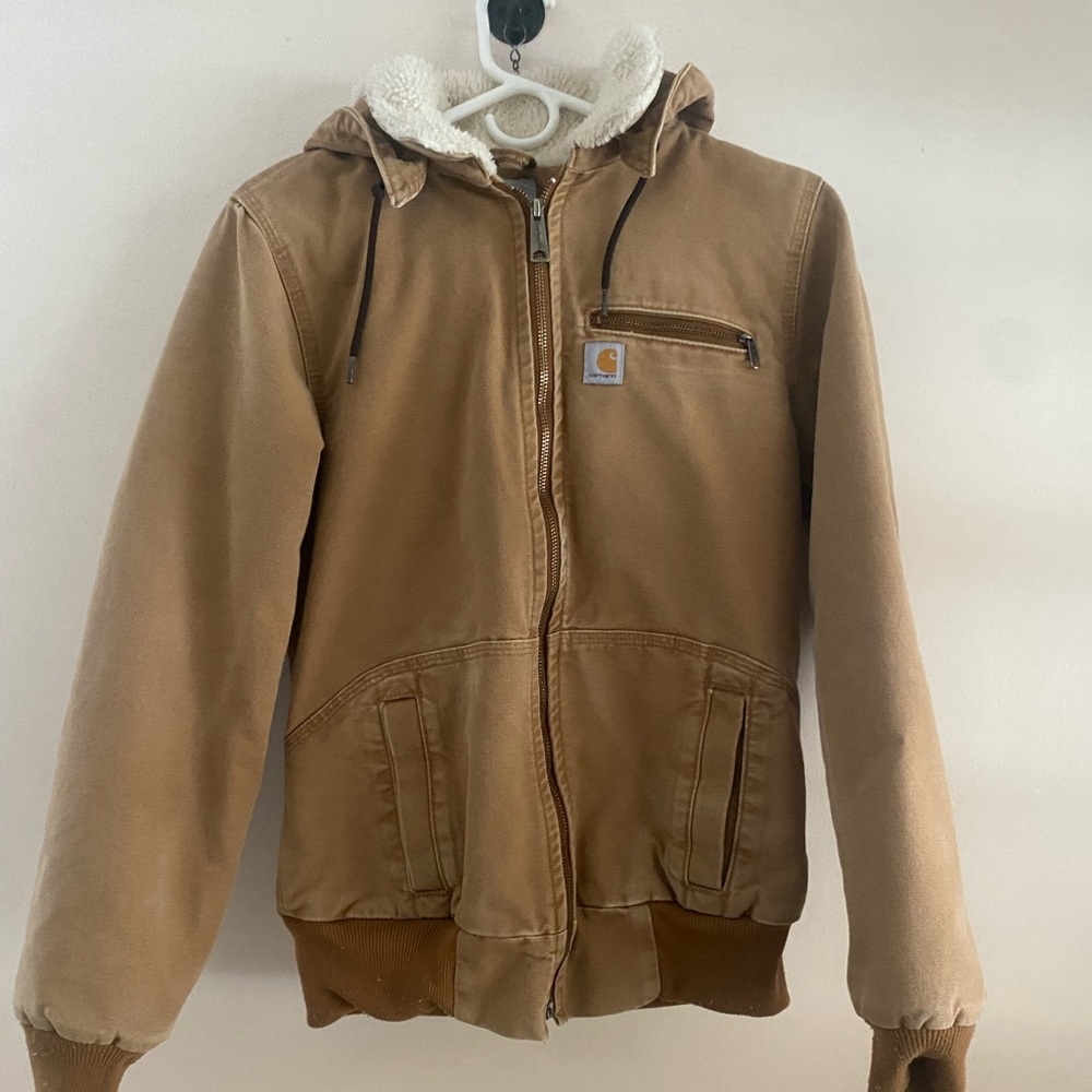 Carhartt women’s washed duck wildwood sherpa-lined jacket